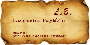 Lazarovics Bogdán névjegykártya